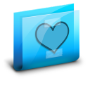 Folder Heart Alt Blue Icon